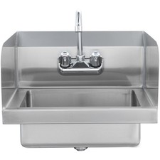 Stainless Steel Wall Mount Hand Sink with Faucet for Kitchen Restaurant