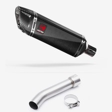 Scarico Lextek SP9C in fibra di carbonio con tubo di collegamento per silenziatore Yamaha FZ1 (06-15)