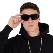 Versace Dark Grey Shield Unisex Sunglasses VE4475 536087 142 VE4475 536087 142