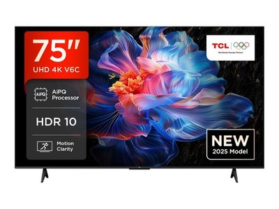 TCL 75 Zoll Smart TV UHD 4K LED WiFi Bluetooth HDR10 Fernseher Google HVA Dolby