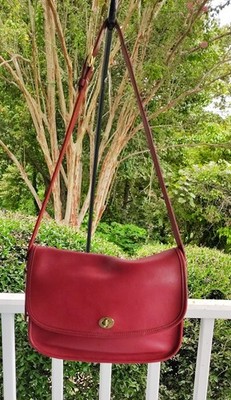 Coach 9790 Vintage Red City Leather Shoulder/Crossbody Bag | eBay