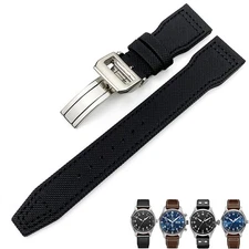 Black Strap Band IWC Pilot Spitfire, Top Gun In Nylon 20,21,22mm