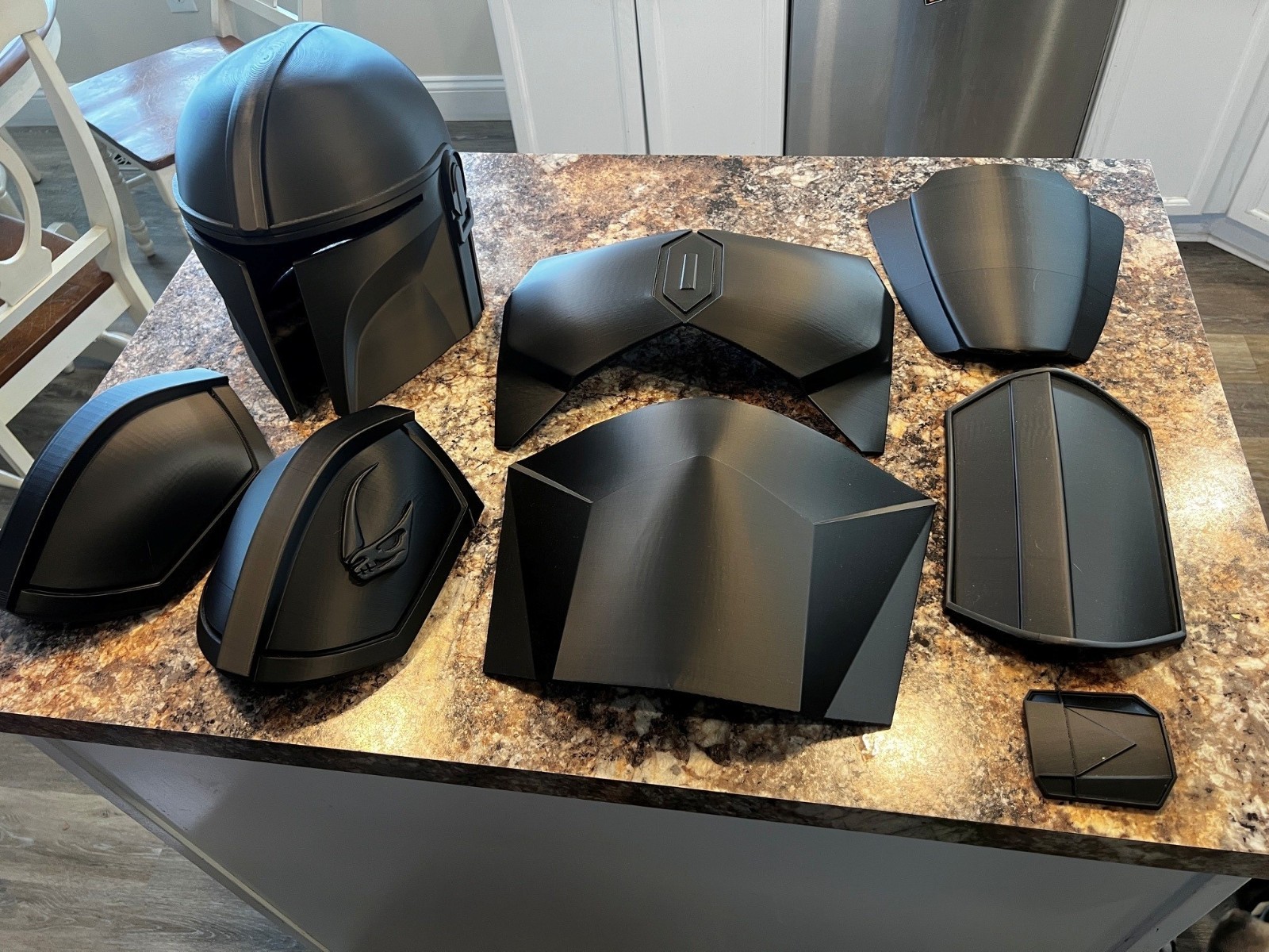 Star Wars The Mandalorian 3D Printed Full Armor For Cosplay - Black