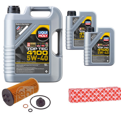 FEBI Inspektionspaket 7L LIQUI MOLY Top Tec 4100 5W-40 für BMW X2 F39 sDrive20i