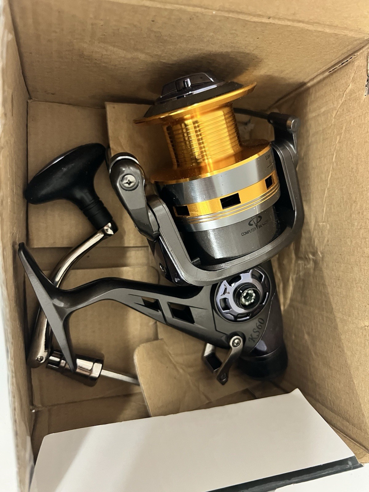 BEIHAICHEN KS60 Spinning Fishing Reel &ndash; Gold Spool &ndash; Hea