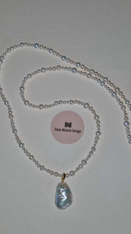 AKOYA Perlen Kette 85 CM MIT Anhänger Flameball-Perle  - Bild 2 von 4