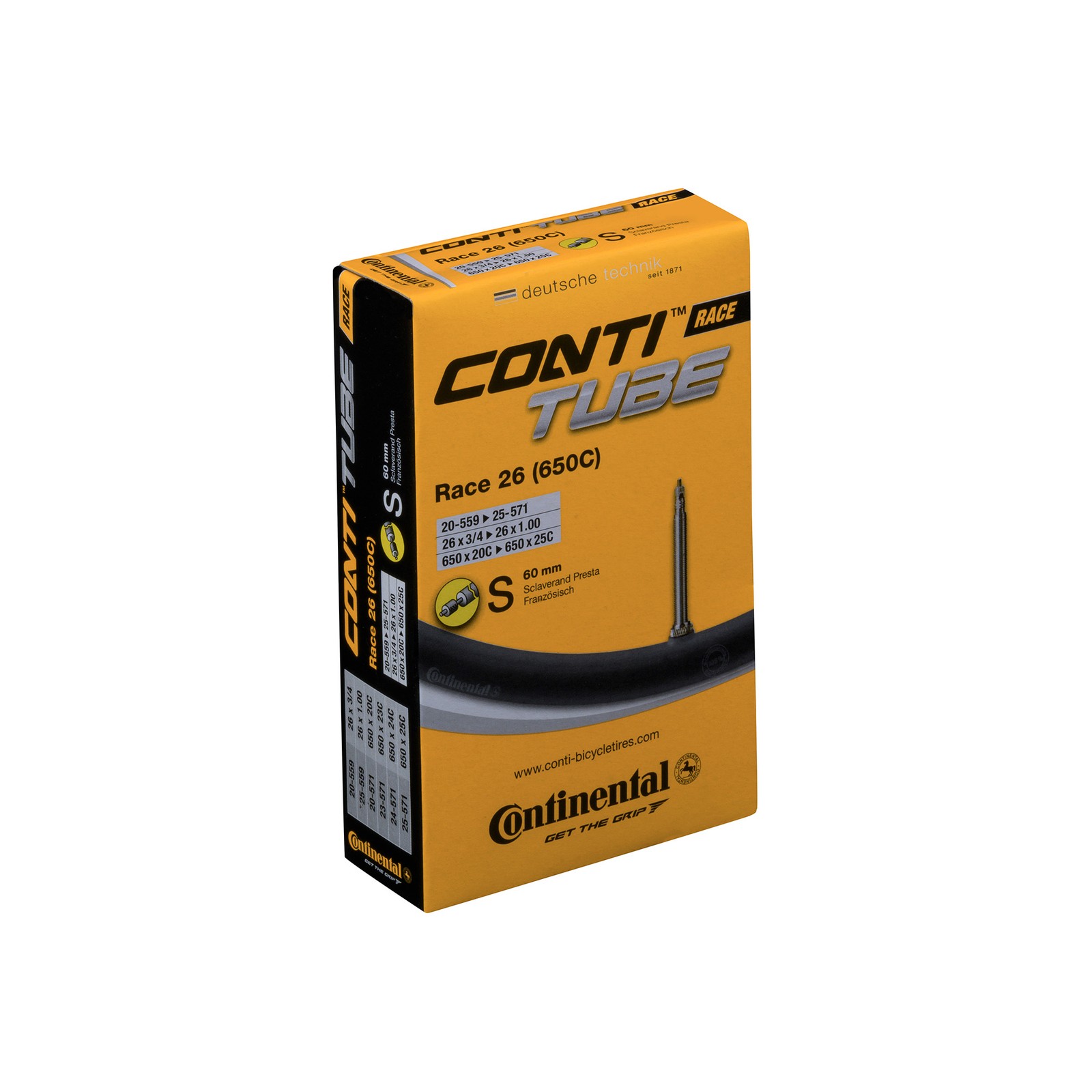 Continental Race Tube Presta 60Mm Valve Black 700X25-32C 2490₽