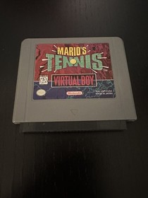 Nintendo Virtual Boy in Box w/ Mario Tennis -Powers On -BOTH DISPLAYS BAD -AS-IS