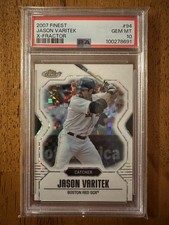 2007 Topps Finest Jason Varitek X-Fractor /25 SP PSA Gem Mint 10 Red Sox #94