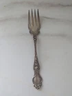 56-grams 925 Sterling Silver Wallace Violet Floral Meat Serving Fork  8-1/2"