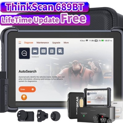 ThinkScan 689BT TPMS Bidirectional OBD2 Scanner ECU Key Coding Lifetime Free