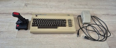 Commodore C64 II Brotkasten+Original Netzteil+Joystick-Getestet &Funktionsfähig!