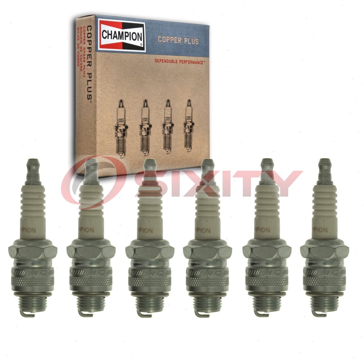6 pc Champion Copper Plus Spark Plugs for 1953-1955 International R100 3.6L ad