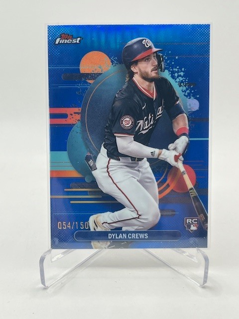 2025 TOPPS FINEST DYLAN CREWS RC UNCOMMON BLUE REFRACTOR #D 054/150 SP