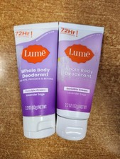2 Pk: Lume Lavender Sage Whole Body Deodorant Invisible Cream 2.2oz ea 0755-W2B