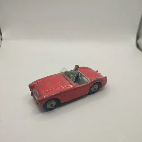Vintage Dinky Toys - Austin Healey, #103 Red and Grey with Driver