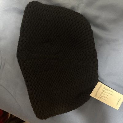 Chrome Hearts Leather Cross Patch Cotton Beanie Black NEW