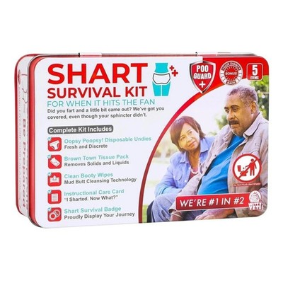 Witty Yeti Shart Survival Kit, Funny Poop Prank Novelty Gag Gift Box