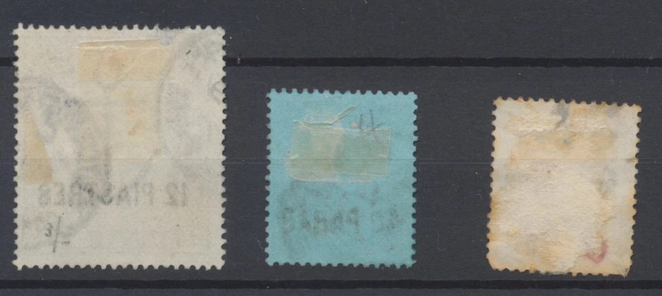 Estampillas del Levante Británico 1885-1887 SG3a;4;5 usadas CV £47 Foto 2 de 2