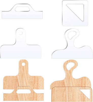 4 Pcs Acrylic Charcuterie Board Handle Template Clear Cutting Board Router Templ