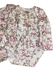 JC !WOW! BABY ESSENTIALS 3M 0-3M Floral Set of 3 COZY Long Sleeve bodysuits — photo 2
