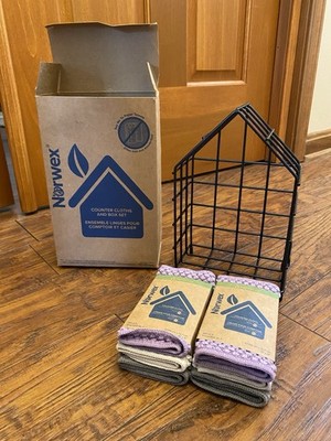 Norwex Counter Cloth & Box Set Brand New House - Amethyst, Vanilla, Mushroom