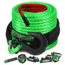 Synthetic Winch Rope, 3/8'' x 85ft 25,000LBS Synthetic Winch Line 3/8 Winch C...
