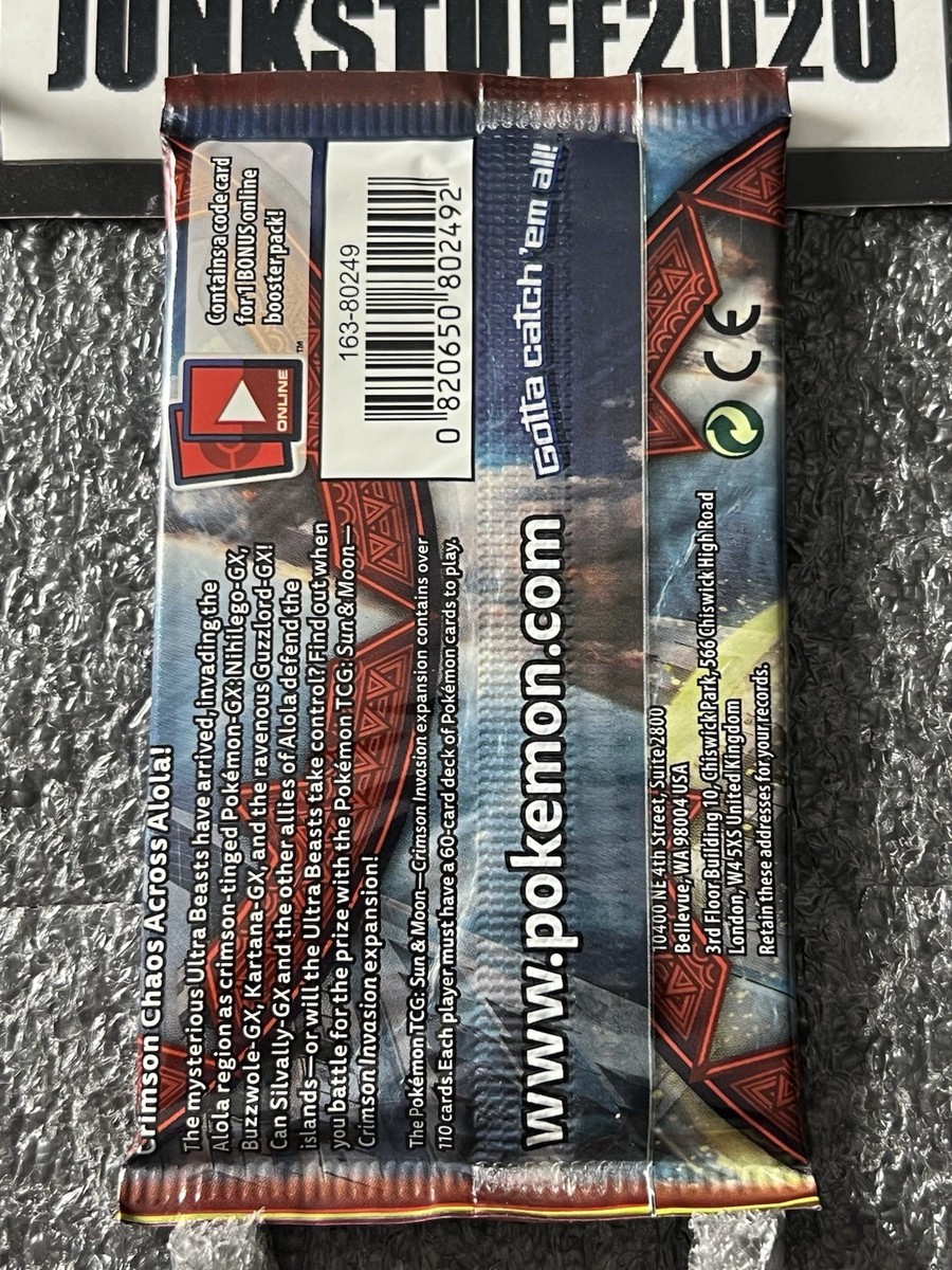 pokemon sun and moon crimson invasion booster pack Pokmon TCG: Sun & MoonCrimson Invasion Booster Display (36 Packs)
