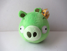 Angry Birds King Pig Green Piggie 5" Plush Stuffed Animal No Sound 2010