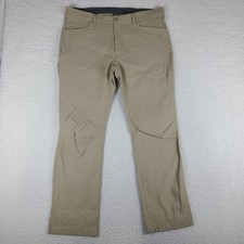 Eddie Bauer Pants Mens 38x32 Beige Straight Nylon Activewear Performance Tech