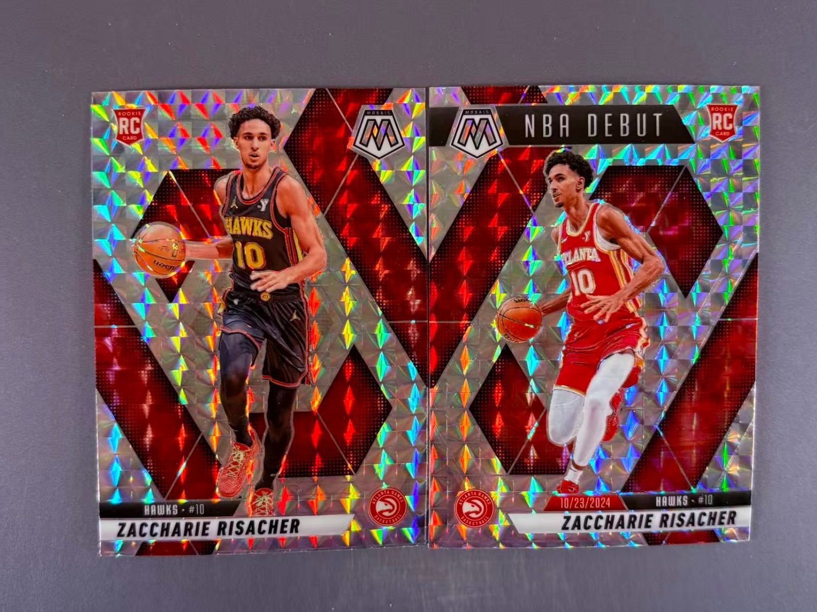 Zaccharie Risacher 2024-25 Panini Mosaic Basketball Mosaic Prizm RC #213