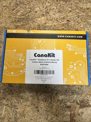 CanaKit Raspberry Pi 5 Starter Kit 8GB RAM (128GB Edition)   Turbine Black   New