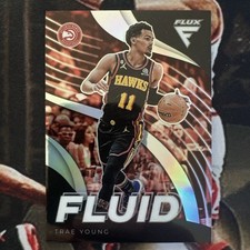 2022 Panini Flux Fluid Silver Prizm #11 Trae Young - Hawks