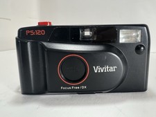 Video VTG 1988 Vivitar Focus Free/DX 35mm Lens PS-120 Camera Tested Working