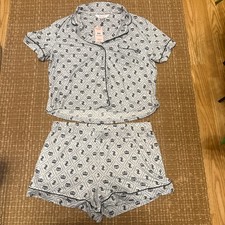 Juicy Couture gray/Black Logo Pajama set Sleepwear Large