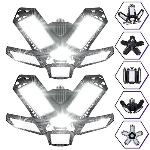Garage Lights 2 Pack 100w Led Garage Light Screw In Garage Light