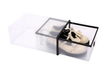 Periea Clear Plastic Shoe Storage Boxes Kids Drawers Organiser - Pack of 2 - 20