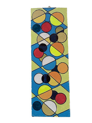 Abstraktes konzentrisches Kreise Muster Acrylmalerei auf Hartfaserplatte