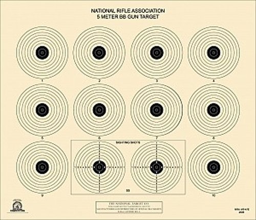AR-4/10 [AR4/10] NRA Official 5 Meter BB Gun Target (100) Tagboard [14" x 12"] | eBay
