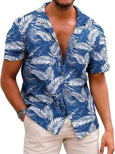 COOFANDY Men's Hawaiian Floral Shirts 