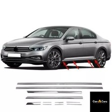 Chrome Side Door Streamer Strips 8Pcs S. Steel FOR VW Passat B8 B8.5 2014-2023