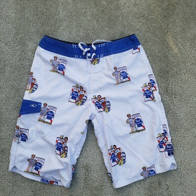 Pabst Blue Ribbon X O'neill PBR Mens Board Shorts Swim Trunks