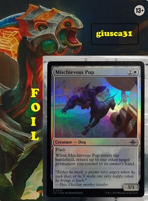 Magic - Mischievous Pup - Uc/Foil/Kreatur - The lost Caverns of Ixalan - EN/NM