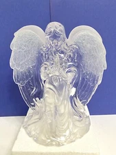 Praying Angel Beautiful Home Decoration Clear Plastic Kneeling Angel Collectible