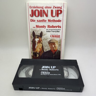  VHS Videokassette   Erziehung Ohne Zwang JOIN UP Monty Roberts   Cavallo Pferd