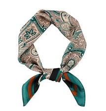 Vintage Silk Feel Square Scarf for Men Satin Bandana Tiny Q-darkgreen