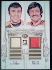 PHIL ESPOSITO / BERNIE PARENT  AUTHENTIC PIECES OF DUAL GAME-USED MEMORABILIA/10