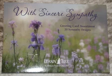 LEANIN TREE "With Sincere Sympathy" 20 GREETING CARD ASSORTMENT #90815~