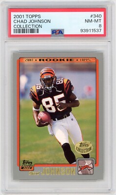 2001 Topps Collection #340 Chad Johnson Cincinnati Bengals NM-MT PSA 8 *1537