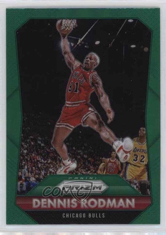 2015-16 Panini Prizm Green Prizm Dennis Rodman #245 HOF